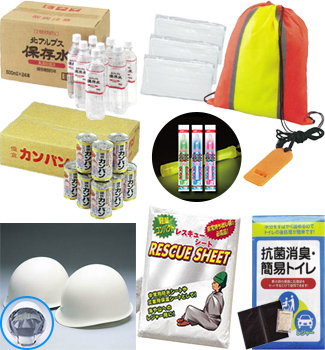 備蓄品の入れ替えにもこだわった避難セット