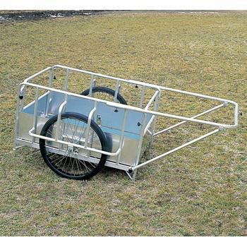アルミ製折りたたみ式リヤカー ノーパンクタイヤ使用（26インチ