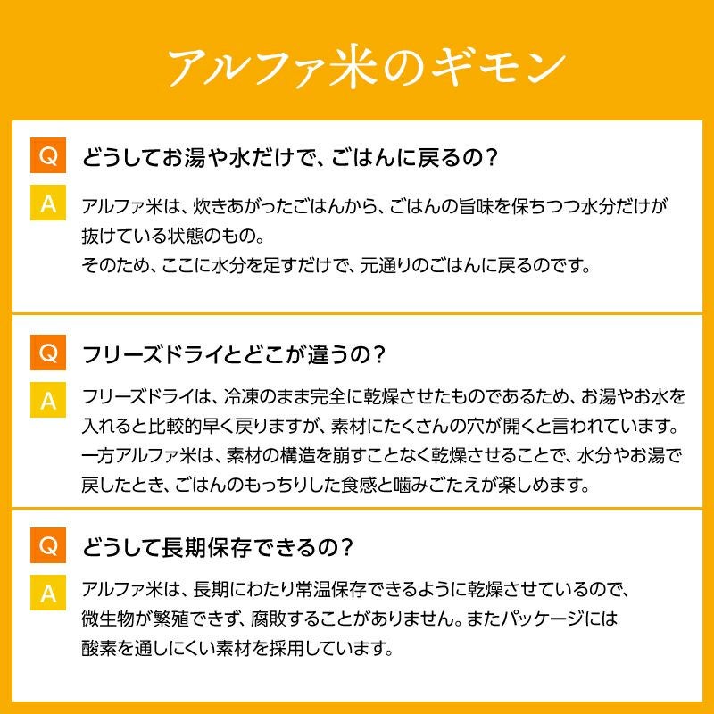 アルファ米のギモン