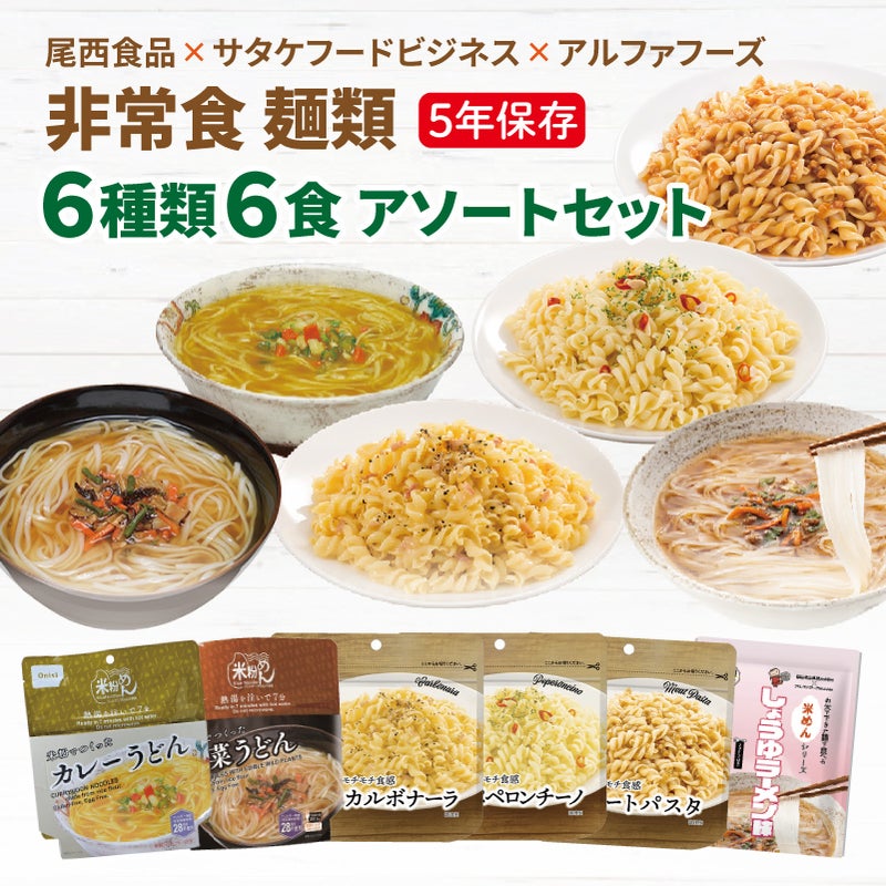 非常食 麺類 6種類 6食 アソートセット