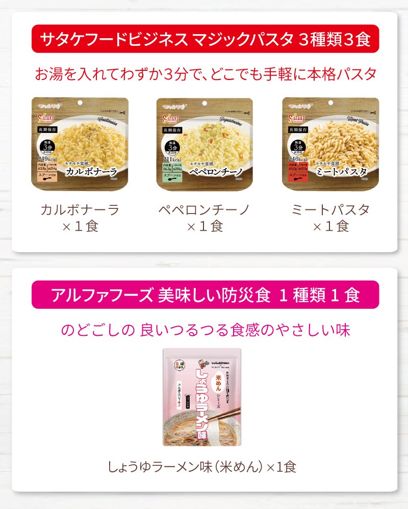 非常食 麺類 6種類 6食 アソートセット